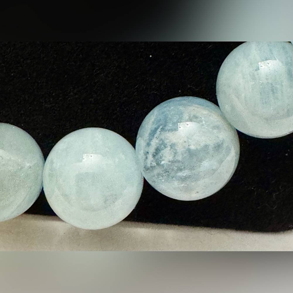 Jay King DTR Mine Finds - Sterling Silver and Graduated Aquamarine Bead Necklace - Picture 2 of 4